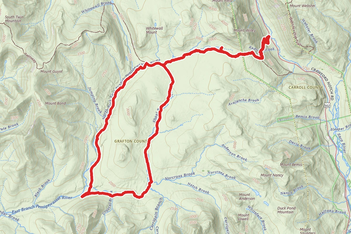 Ethan Pond, Thoreau Falls, Shoal Pond Loop