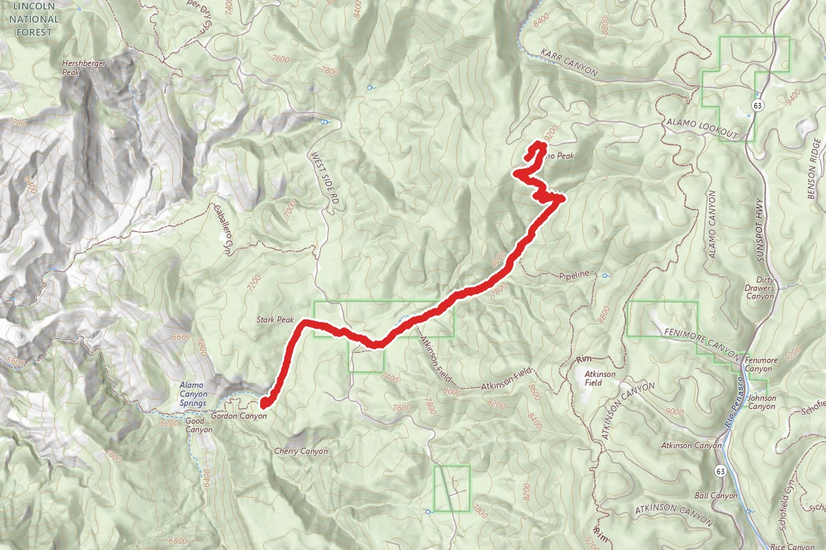 Stark Peak and Alamo Peak
