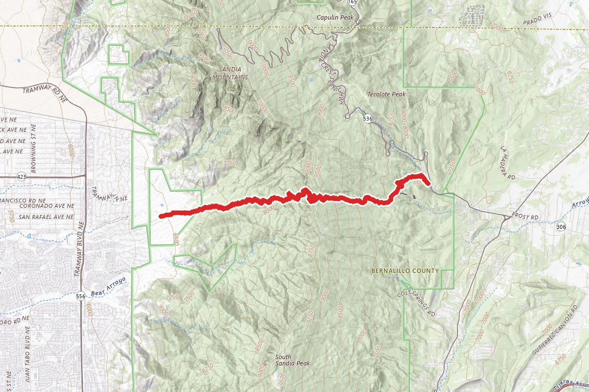 Cienega Canyon via Pino, Cienega, Faulty and Sulphur Canyon Trail