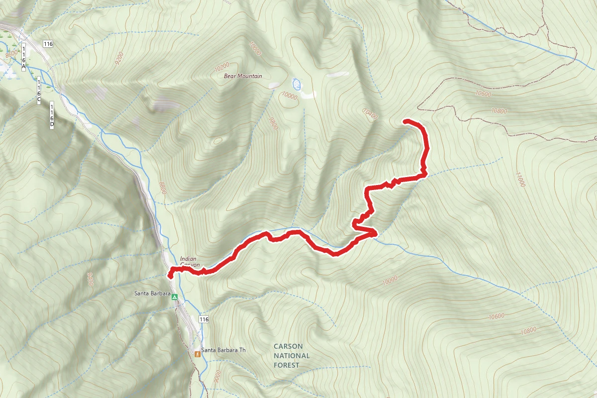 Indian Creek Trail to Bear Mountain Trail and Intersection Viewpoint