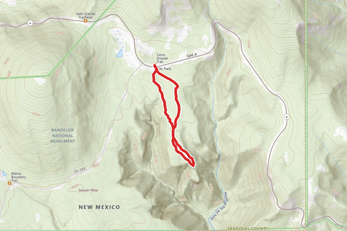 Upper Frijoles Canyon Viewpoint via Blue Trail