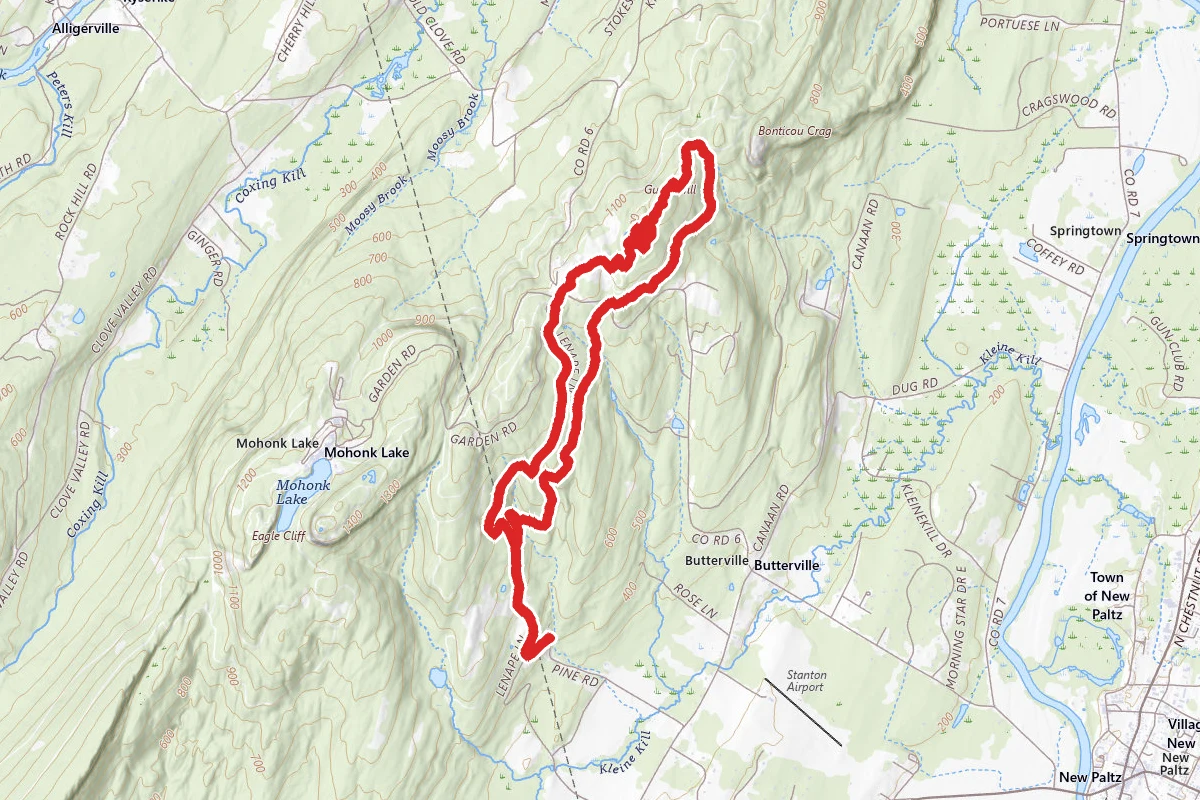 Lenape Lane, Northeast and Bonticou Path Loop