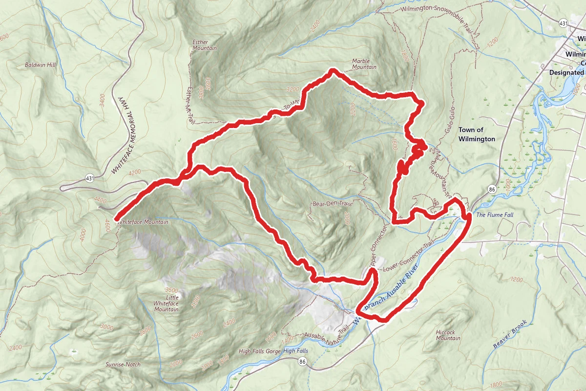 Corridor, Ridge, Marble Mountain, Whiteface Mountain Trail
