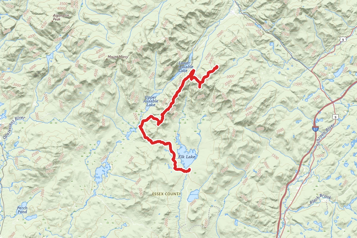 Blake, Colvin, Nippletop and Dial via Elk Lake