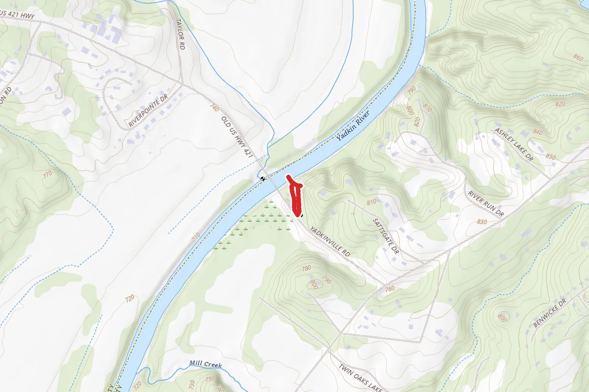 Old US Highway 421 River Park Walking Trail