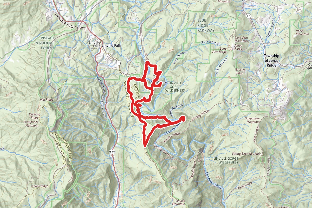 Bynum Bluff and Linville Gorge Loop