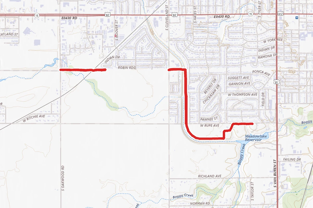 Meadow Lake Park to Enid Trail