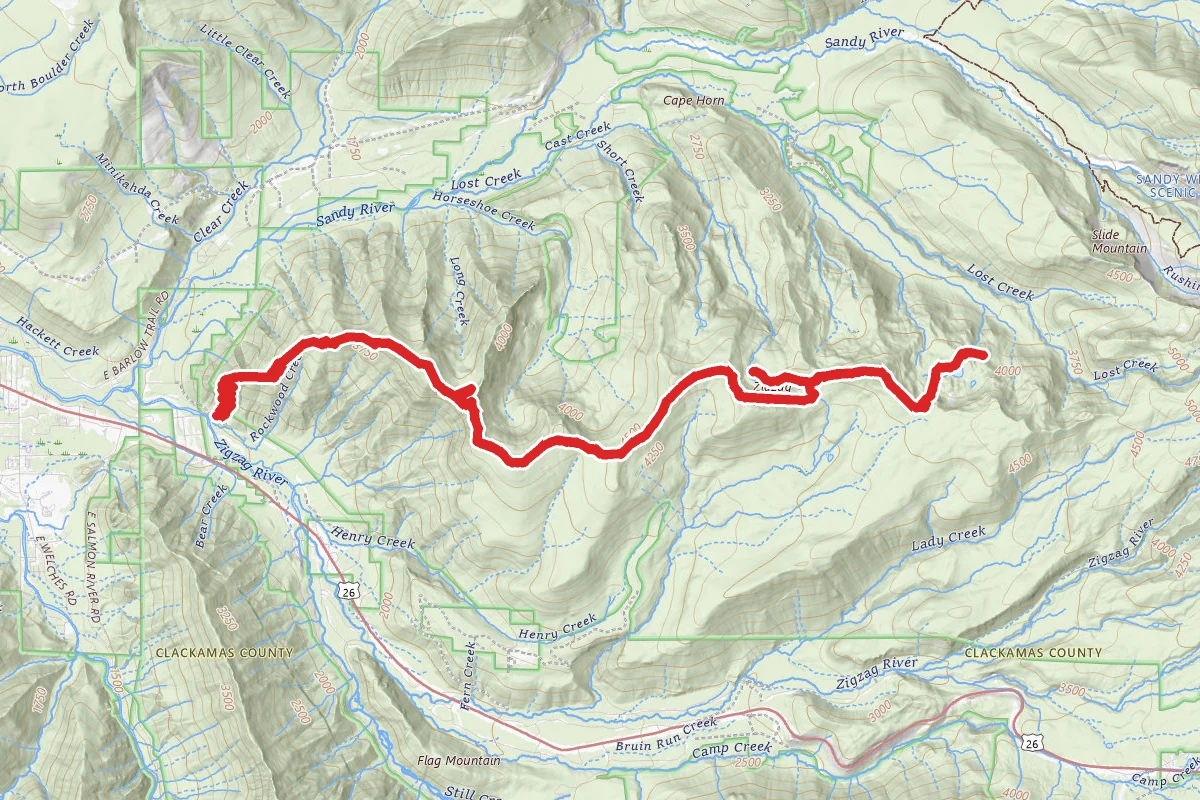 Zig Zag Mountain Trail to Burnt Lake and Cast Lake