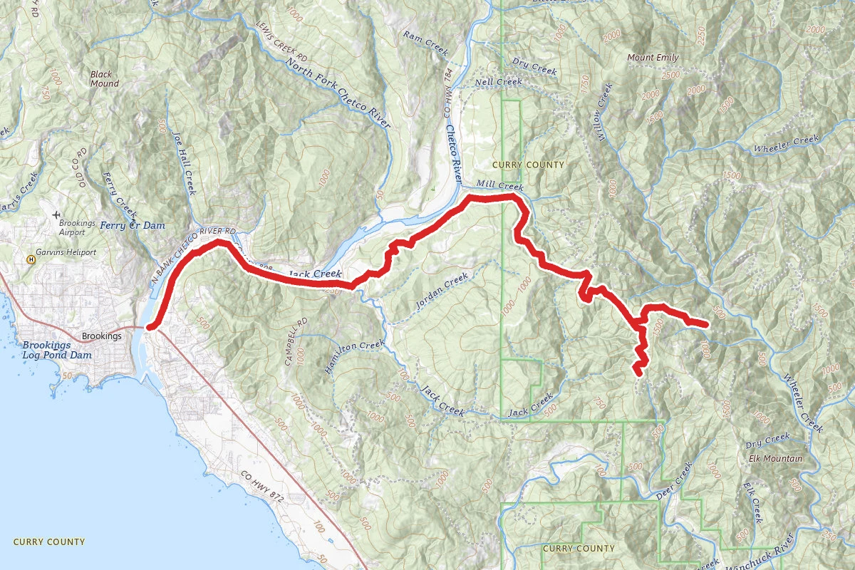 South Bank OHV Road to the Bombsite Trail #1118