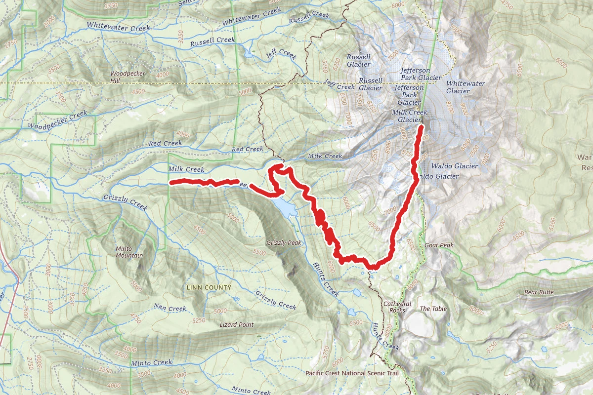 Mount Jefferson via Pamelia Lake Trail, PCT