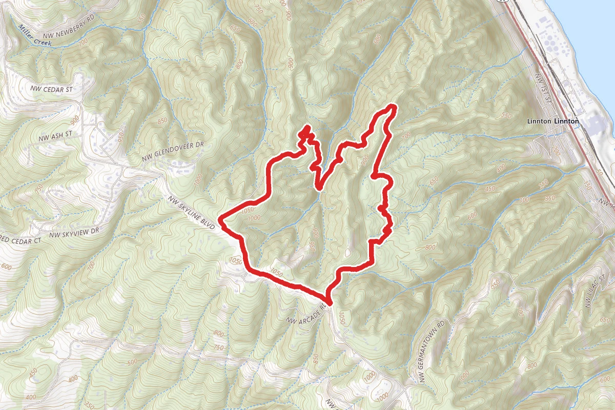 Northwest BPA Road and Wildwood Trail Loop