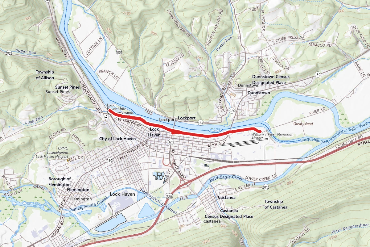 William Clinger Riverwalk and Lock Haven Levee Trail