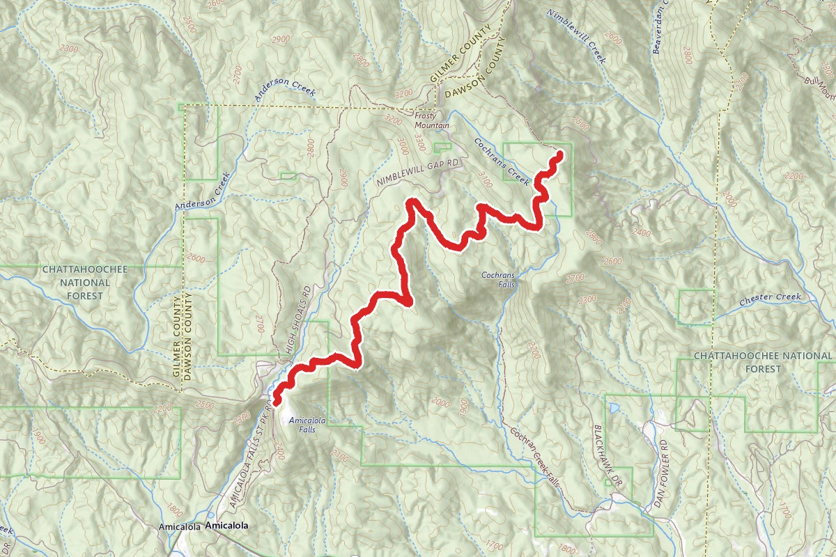 Amicalola Falls State Park via Appalachian Trail