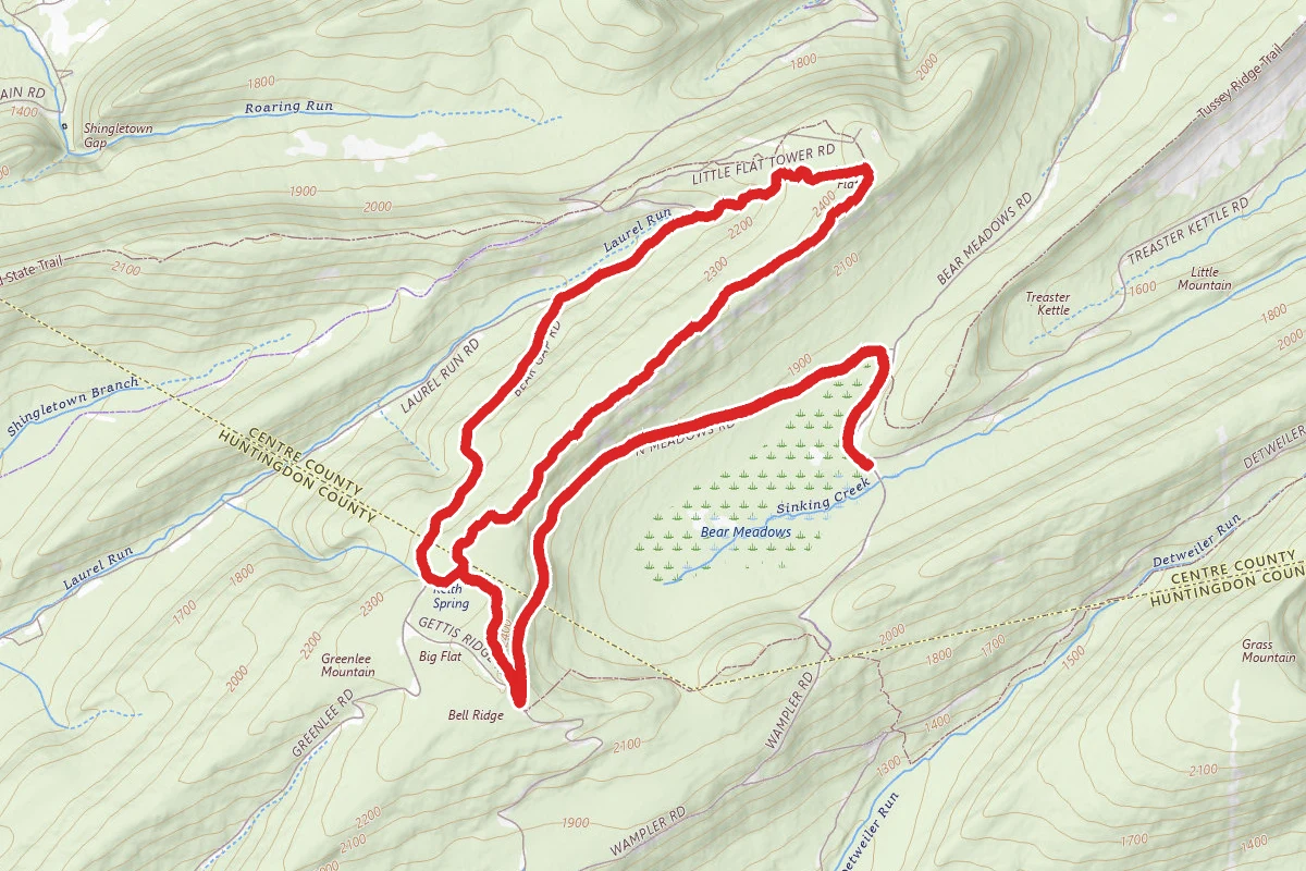 Bear Meadows to Mid-State Loop