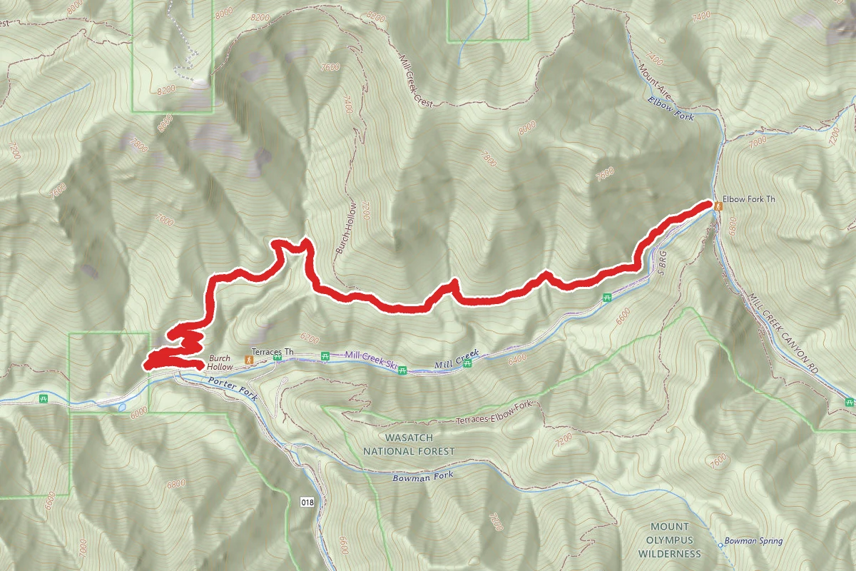 Pipeline Trail to Elbow Fork