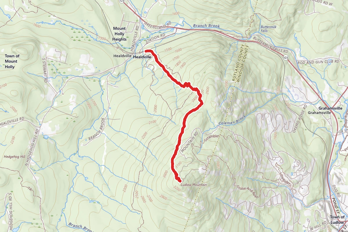 Okemo Mountain via Healdville Trail