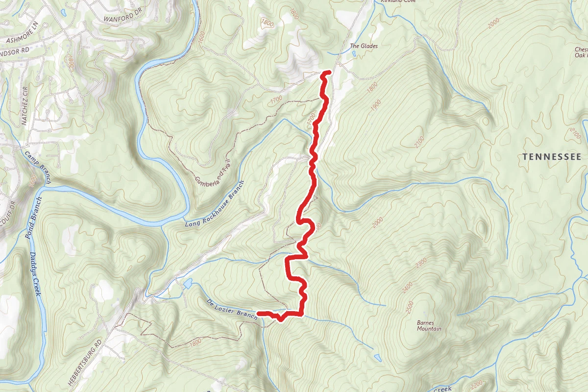 Cumberland Trail South from Hebbertsburg Road