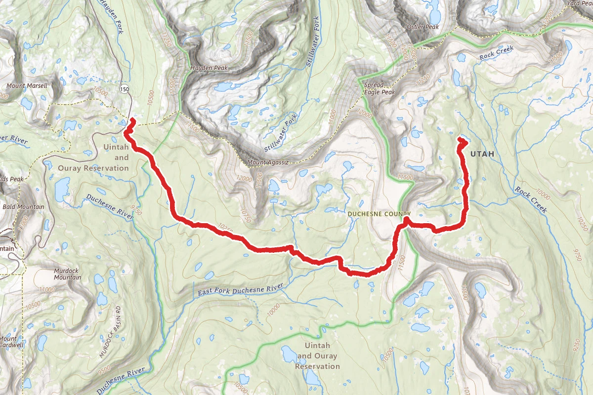 Black Lake via Highline Trail route map
