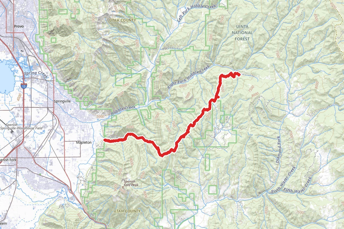 Packard Canyon to Left Fork Maple Canyon