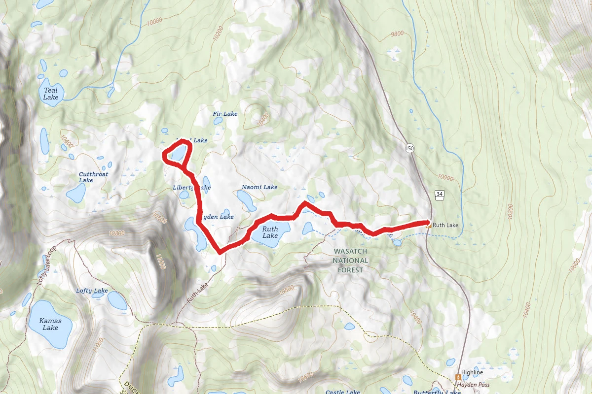 Jewel Lake via Ruth Lake Trail