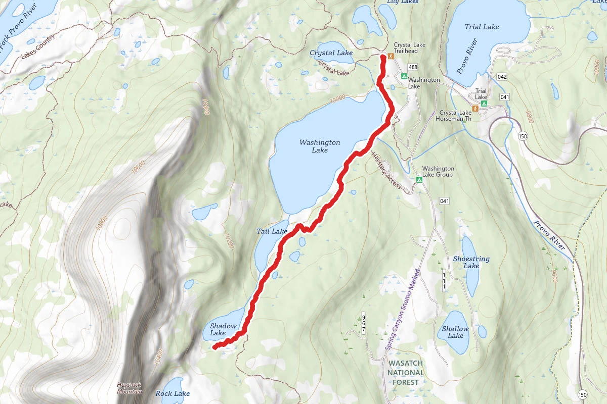 Shadow Lake via Crystal Lake Trailhead
