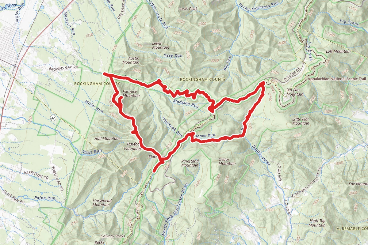 Furnace Mountain Jones and Doyles Rivers Loop