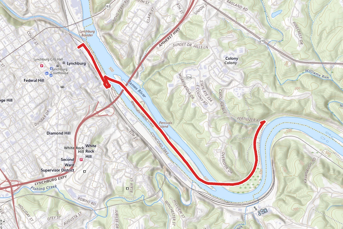 Riverwalk Trail from Fertilizer Road