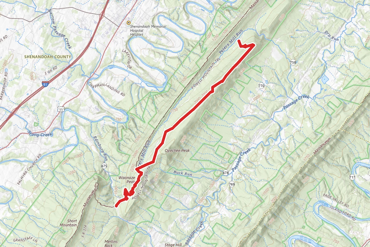 Green Mountain Trail (Red)