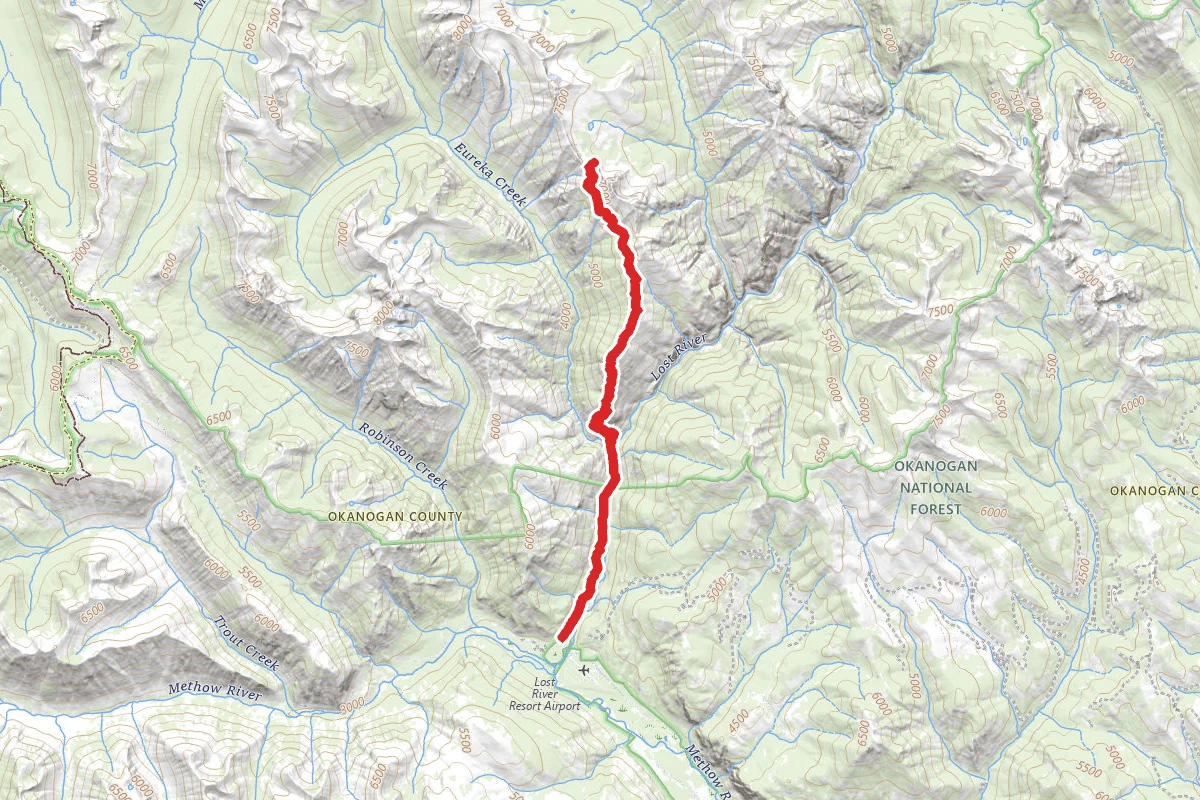 Mounument Creek Trail from Lost River to Pistol Pass