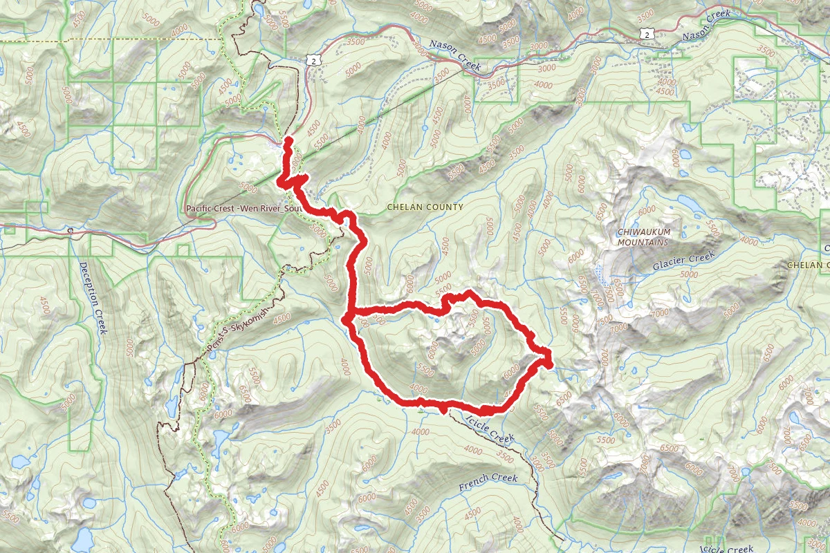 Chain Lakes and Bulls Tooth Loop Trail