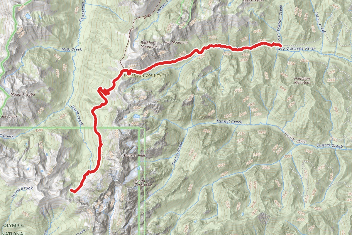 Home Lake via Upper Big Quilcene, Upper Dungeness, Constance Pass