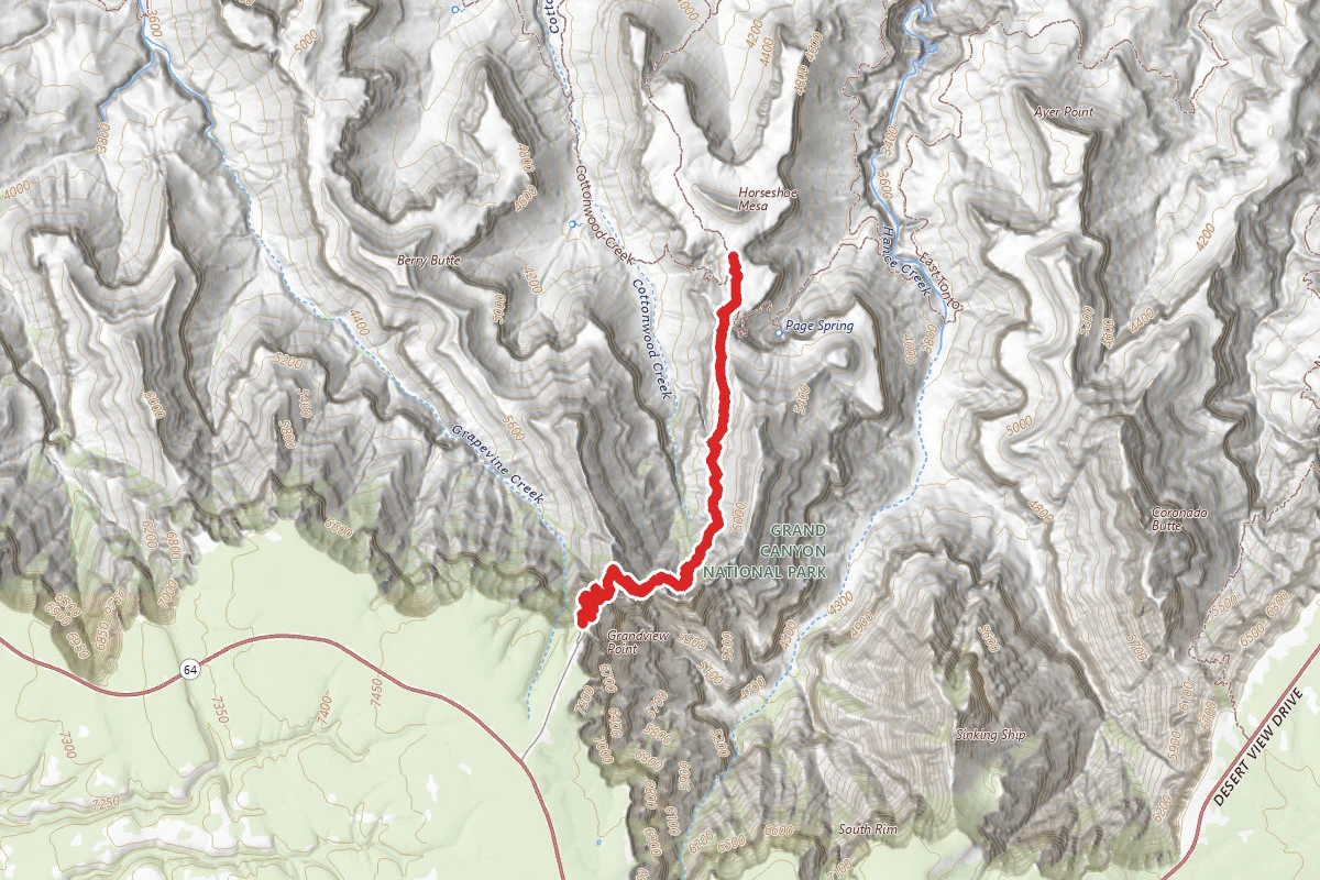 Grandview Point to Horseshoe Mesa Trail