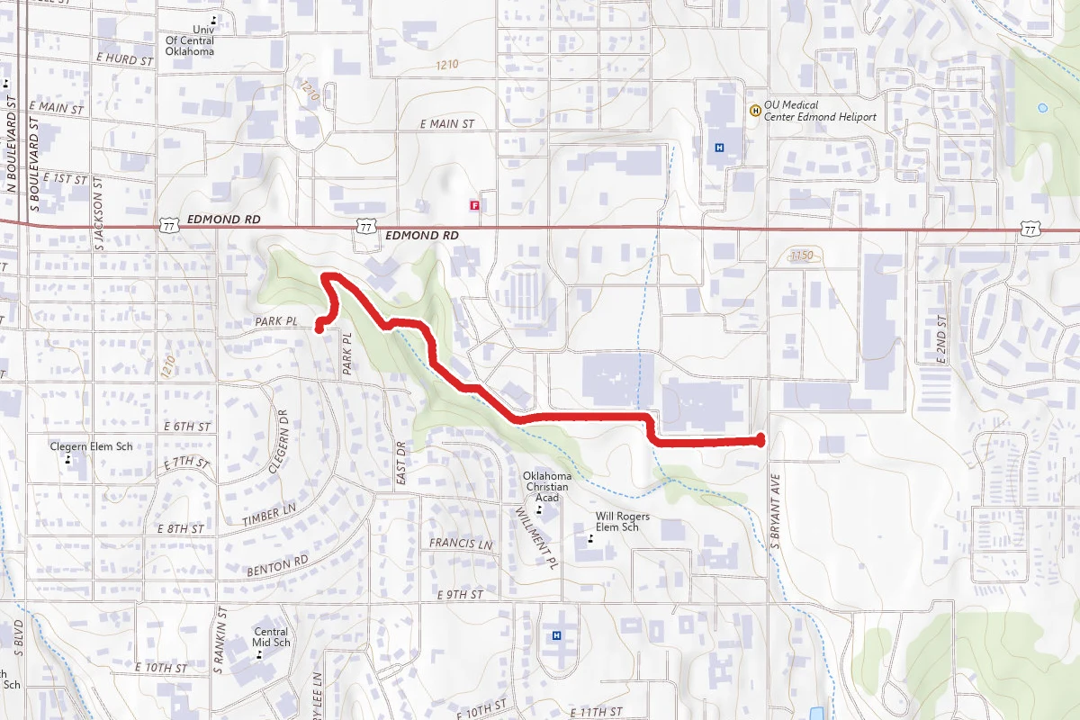 Fink Park to S Bryant Ave