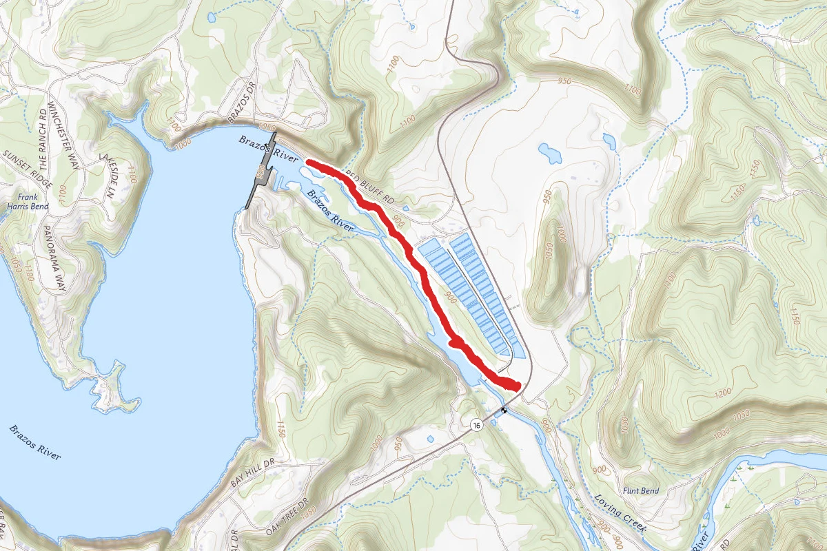 Brazos River Trail to the Dam