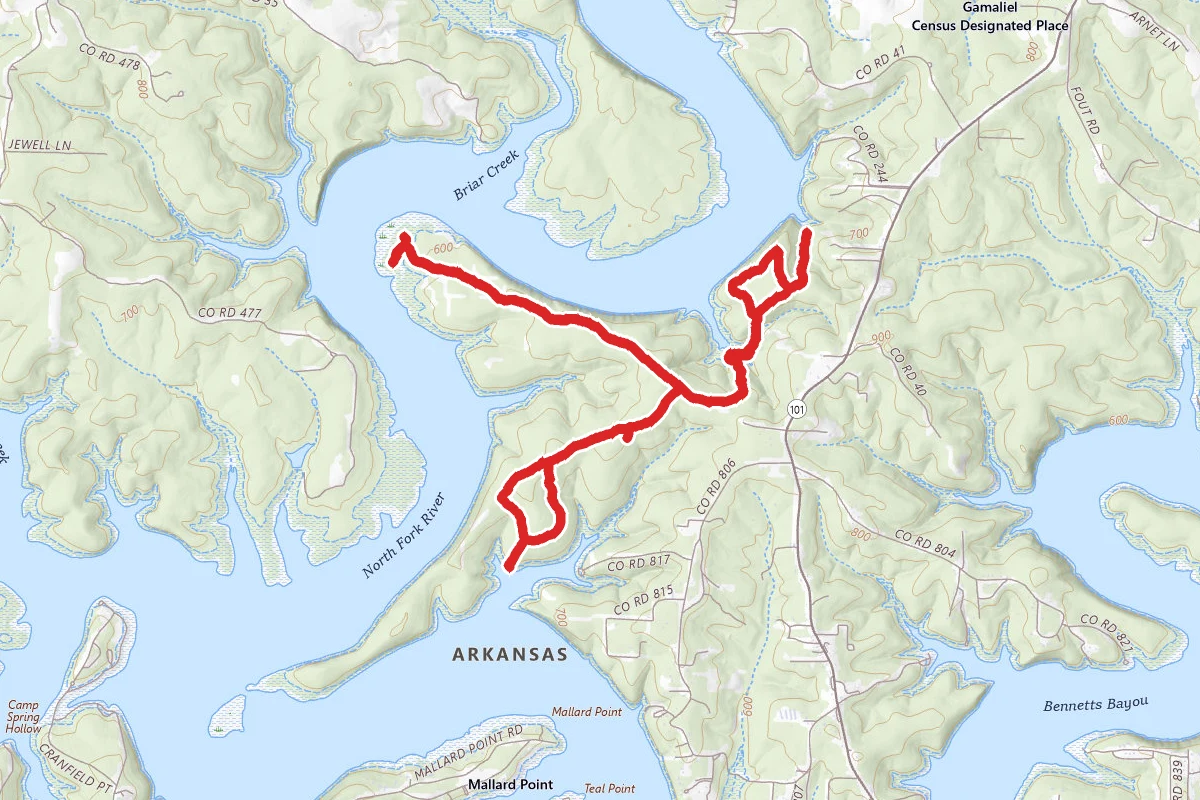 David's Trail, Mallard Ridge Spur, Piney Point and Bald Knob Loop Trail
