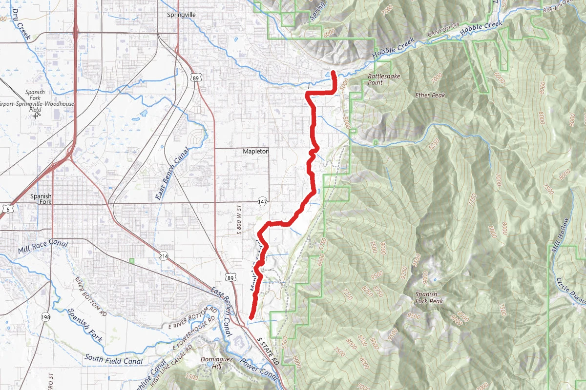 Mapleton Lateral Canal Trail