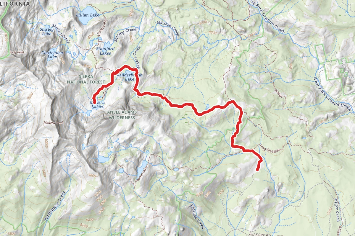 Noris Creek Trailhead to Lady Lake