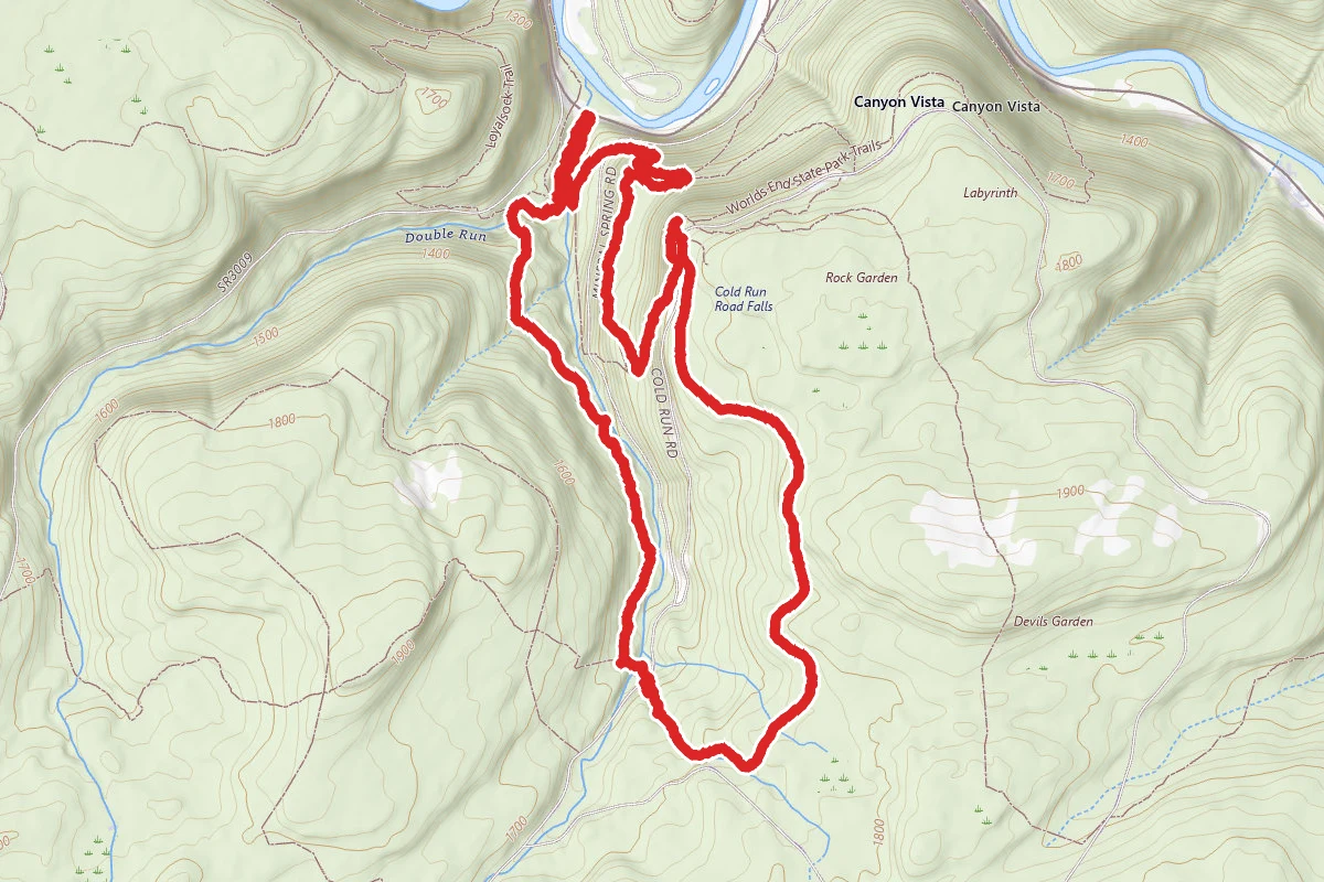 Double Run Nature Trail, Loyalsock and Canyon Vista Loop