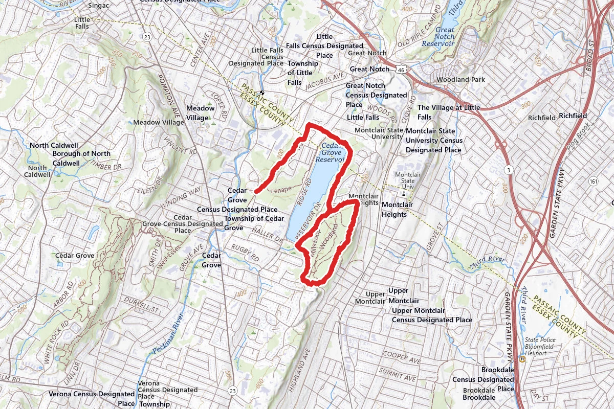 Mills Reservation Trail Via West Essex Rail