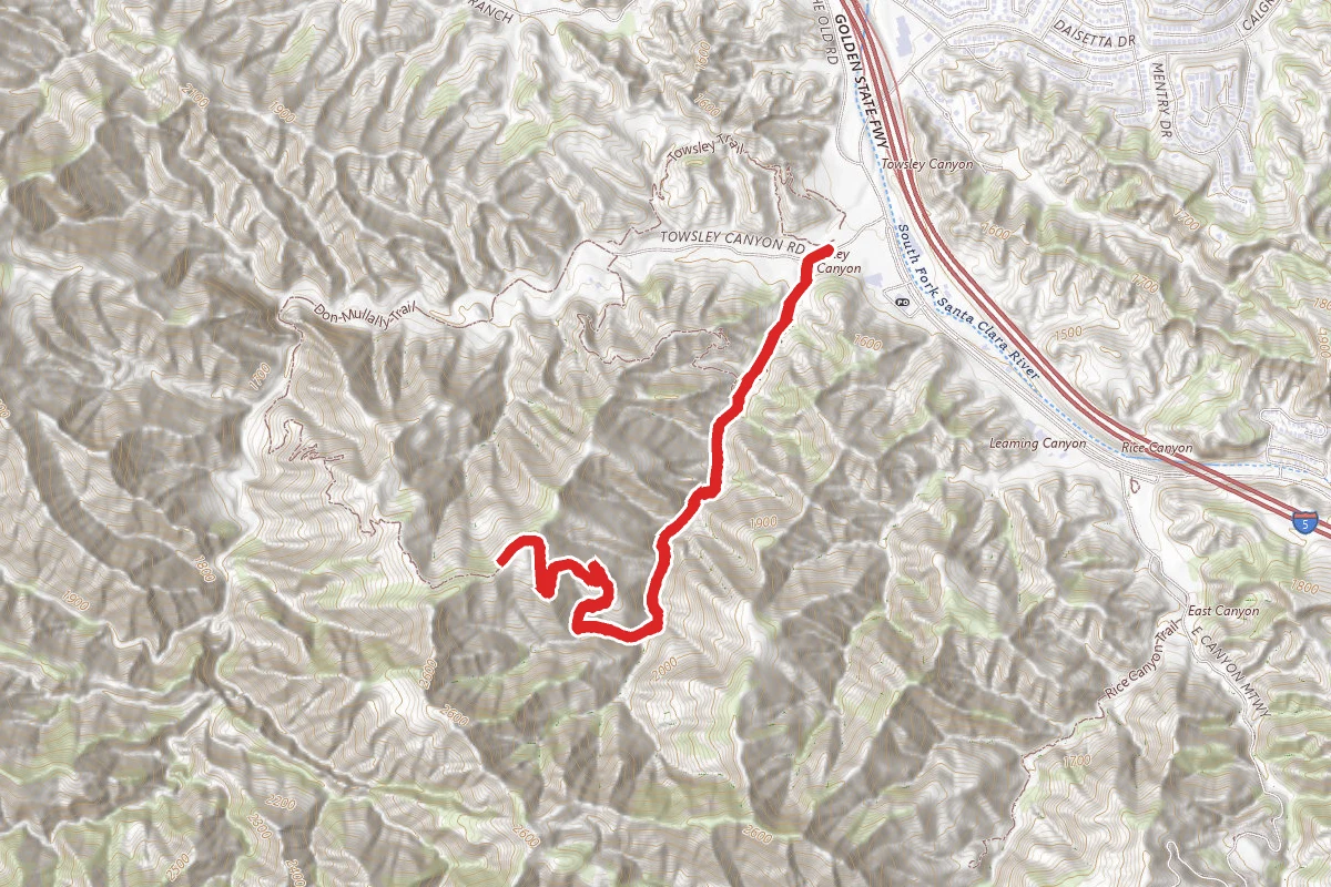 Towsley Canyon to Oak Peak