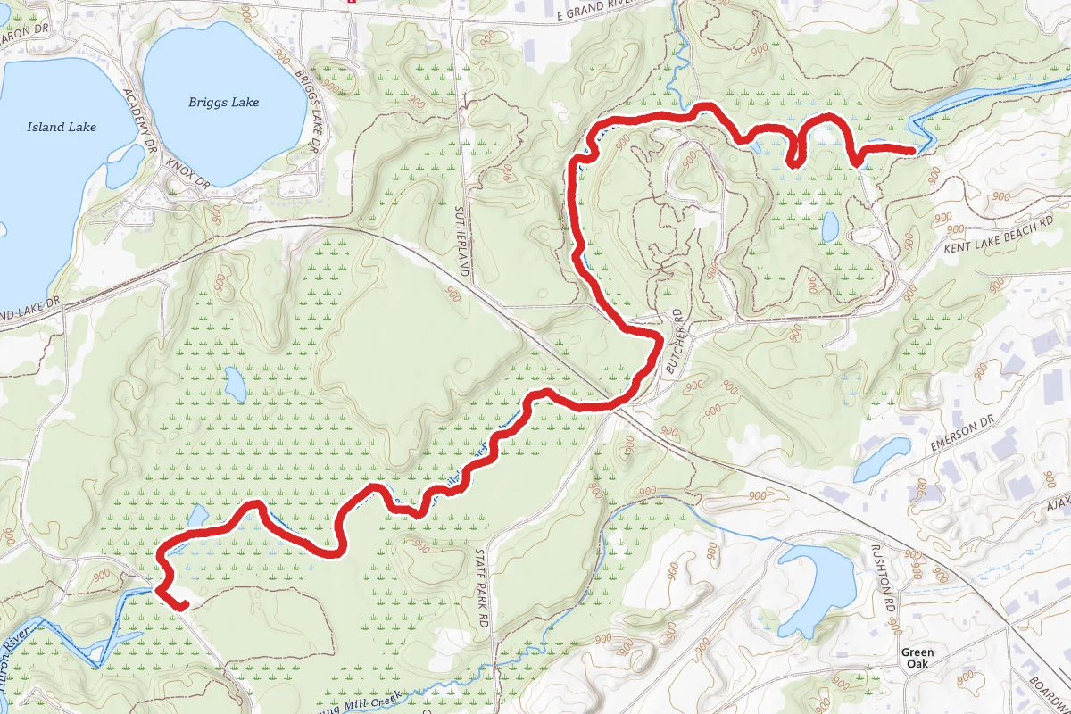Huron River Kayak Route