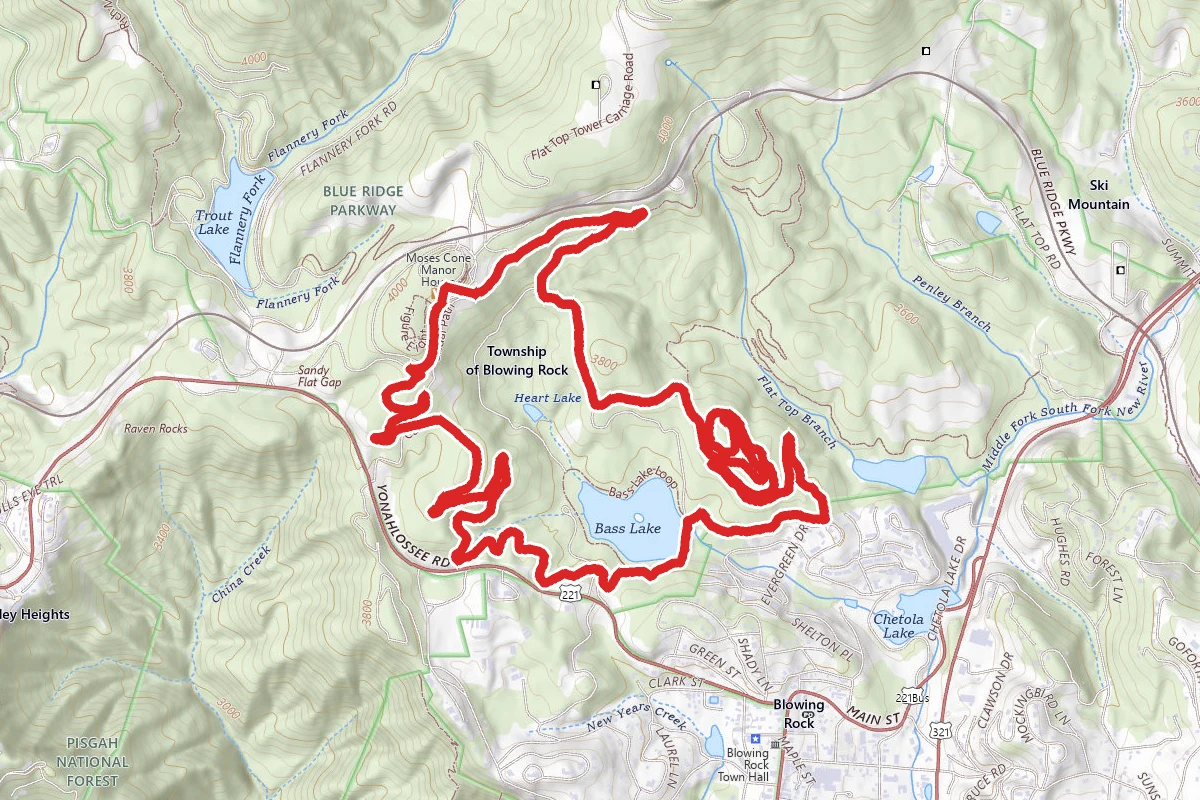 Cone Manor to Bass Lake Trail