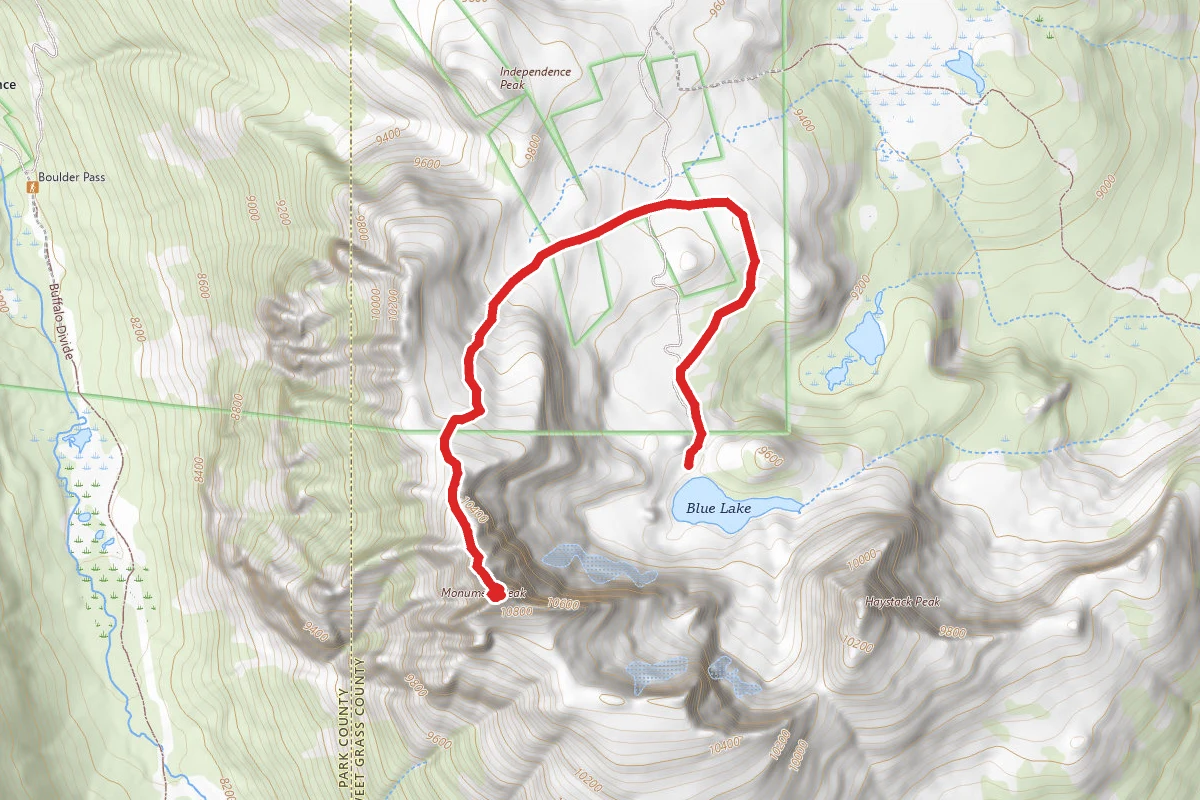 Blue Lake to Monument Peak