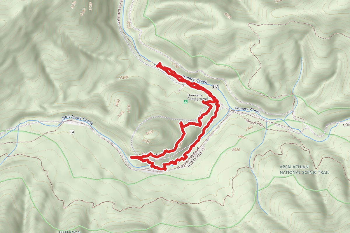 Hurricane Knob from Hurricane Campground
