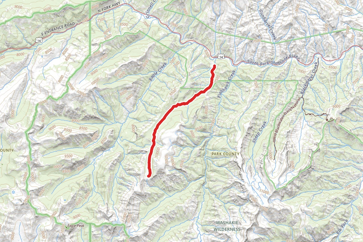 Kitty Creek Trail to Flora Lake