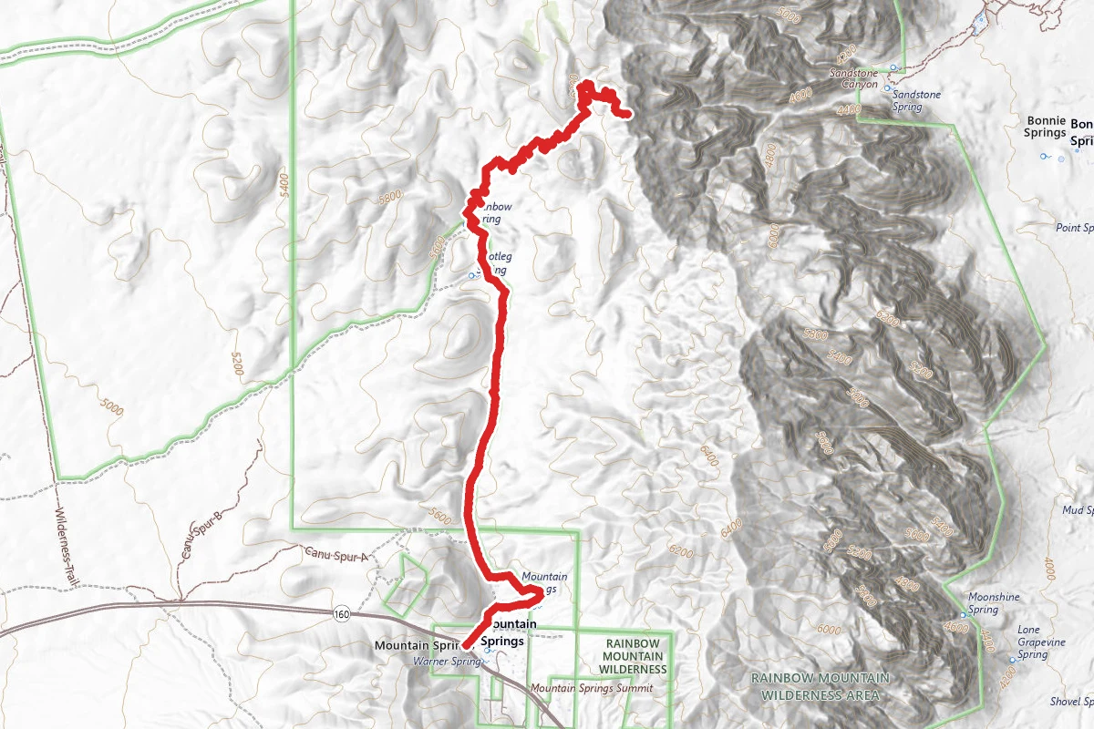 Sandstone Cyn Overlook horse trail loop