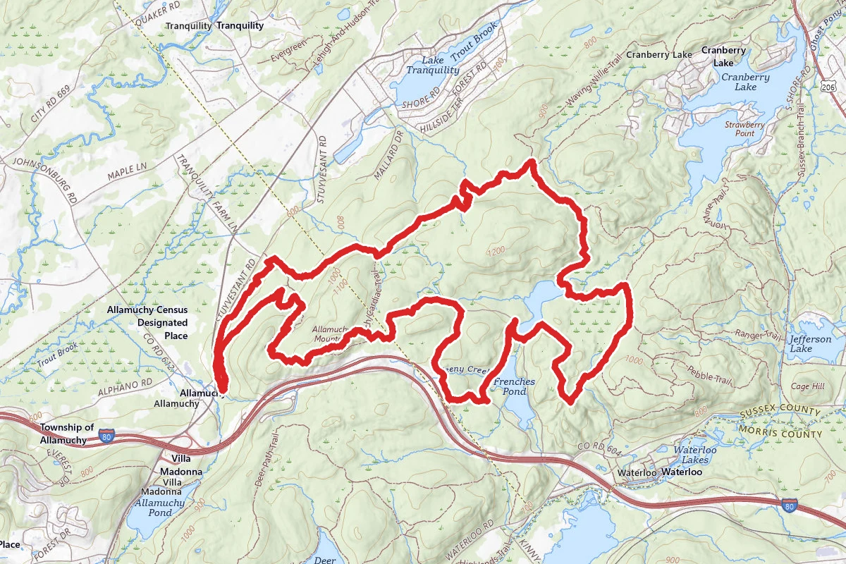 Orange Switchback, White and Yellow Loop
