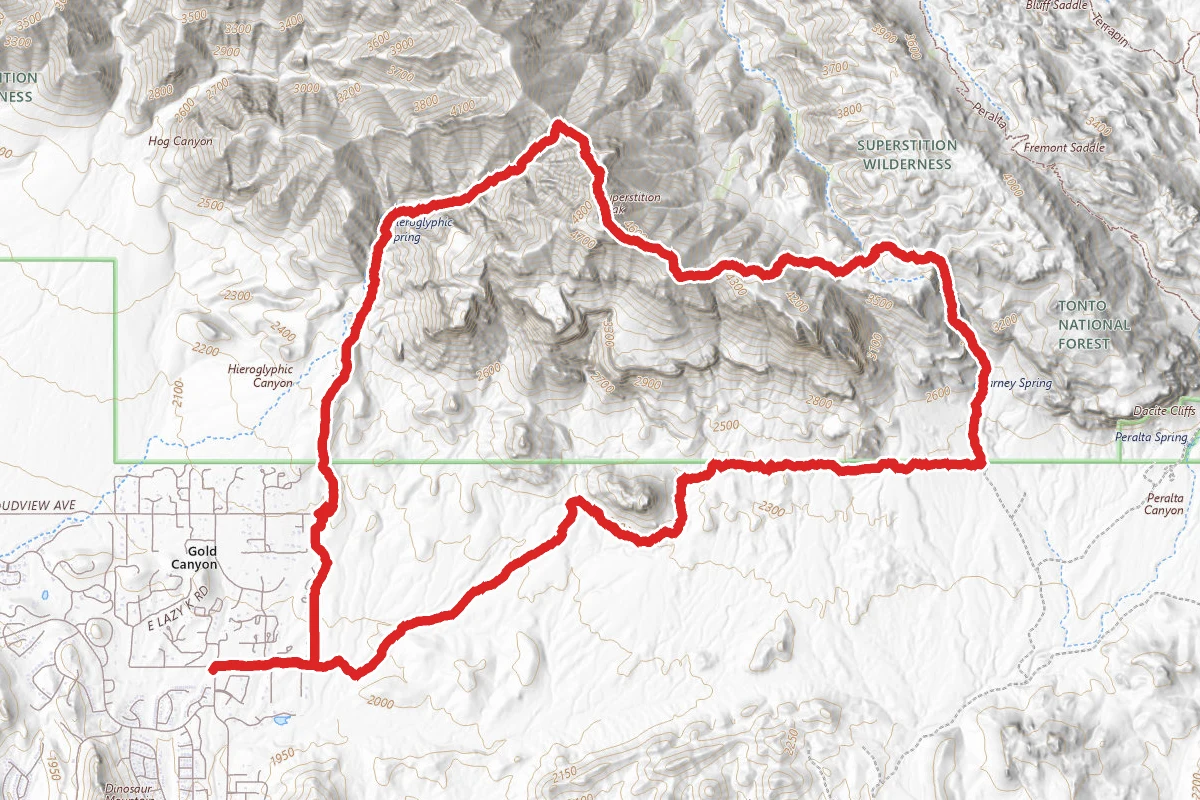 Carney, Hieroglyphic, Ridgeline, Lost Goldmine Loop