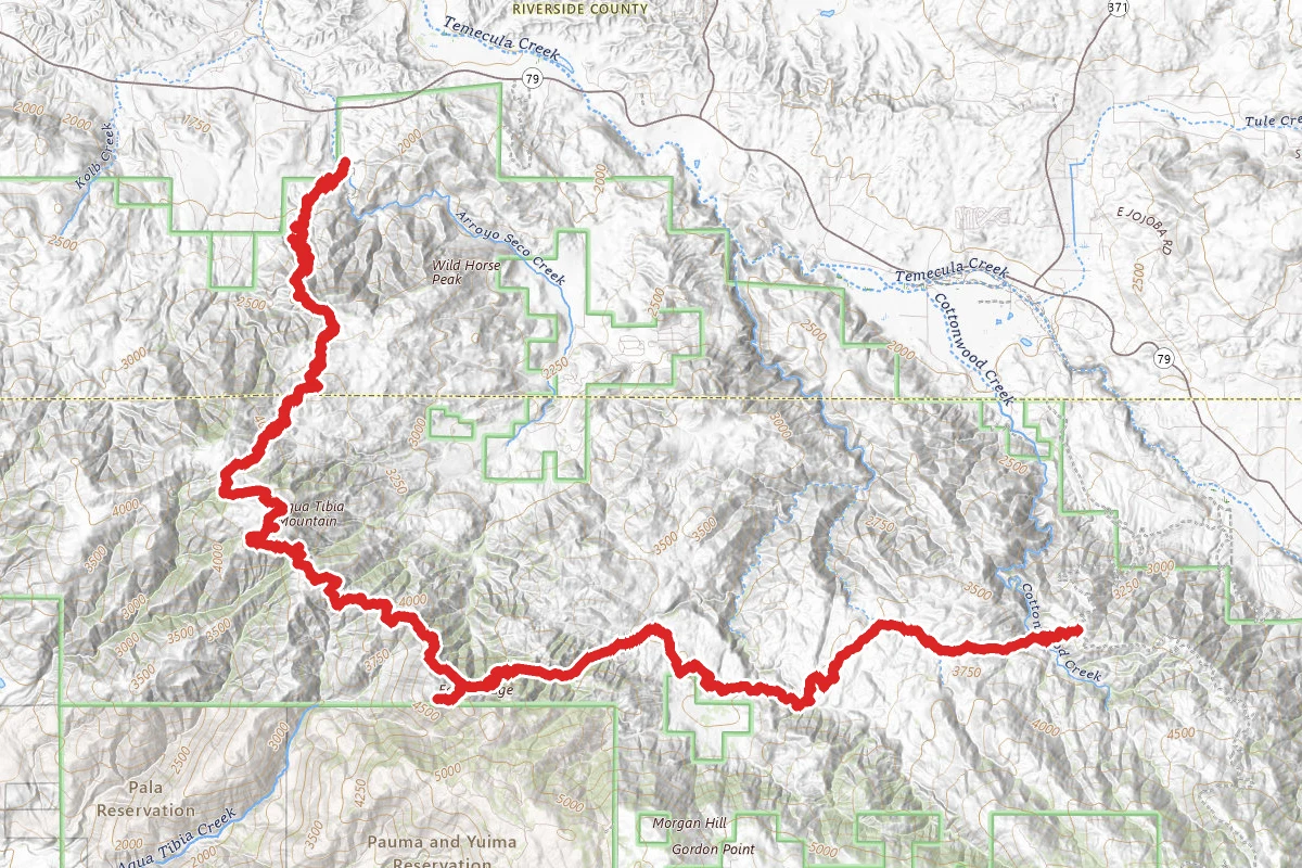 Cutca Valley to Dripping Springs via Eagle Crag
