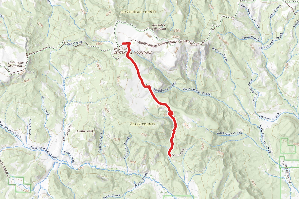 Big Table Mountain Via Bear Gulch Trail